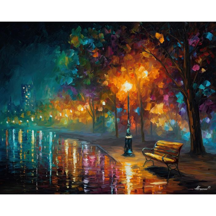 night flowers,glowing plants,oil painting,afremov style
