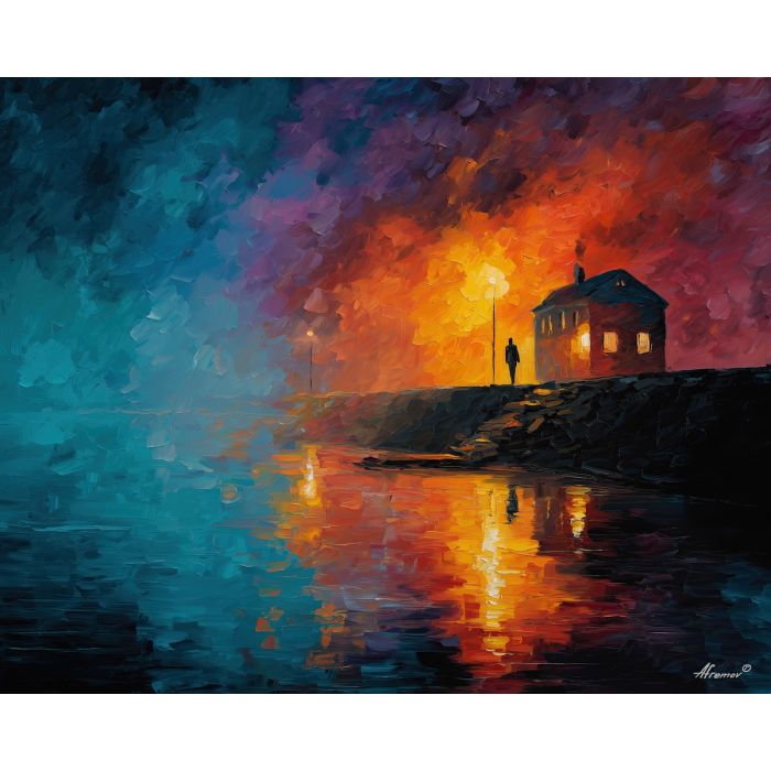 detachment,emotional distance,oil painting