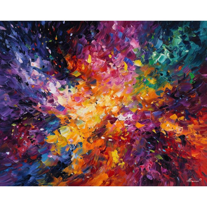 contained chaos,inner turmoil,oil painting