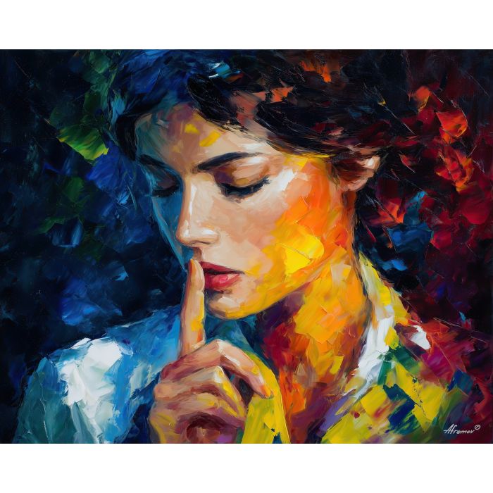 emotional pause,contained tension,oil painting