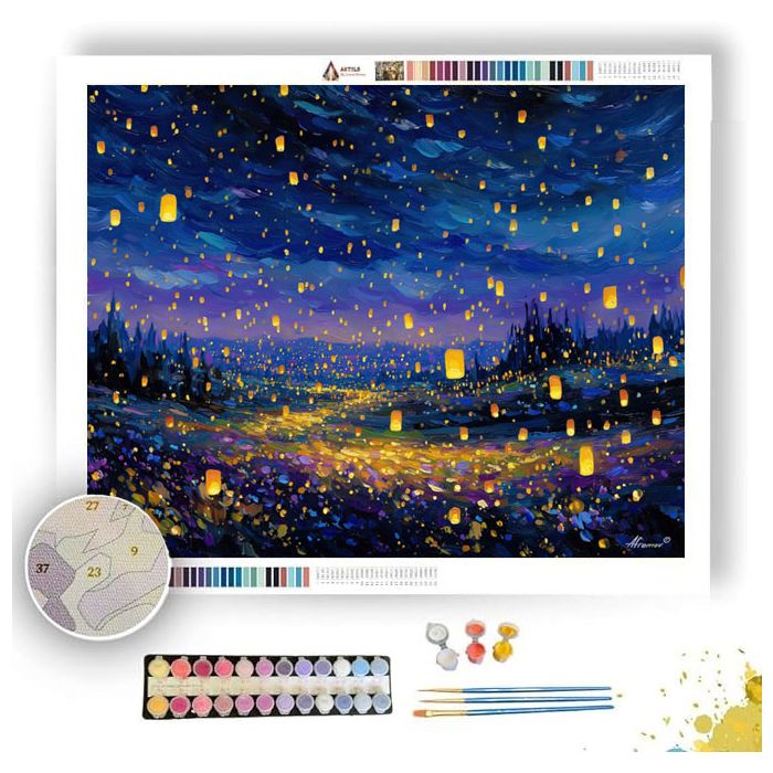LANTERNFIELD NIGHT - Paint by Numbers Full Kit