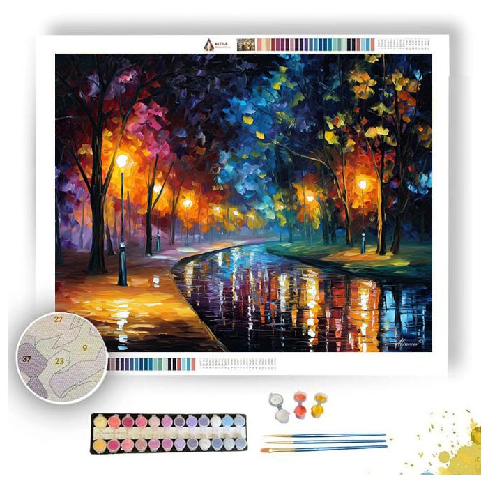 LANTERN PATH NIGHT - Paint by Numbers Full Kit