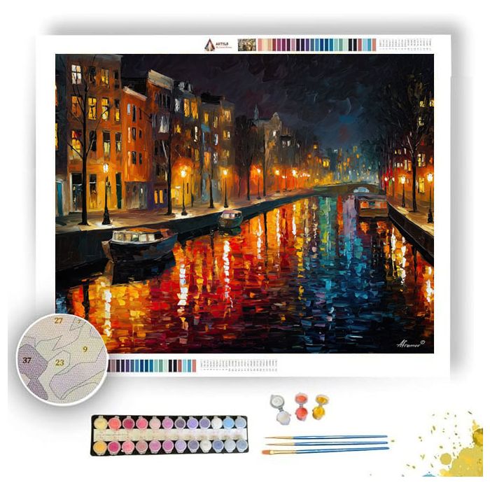 SILENT CANAL NIGHT - Paint by Numbers Full Kit