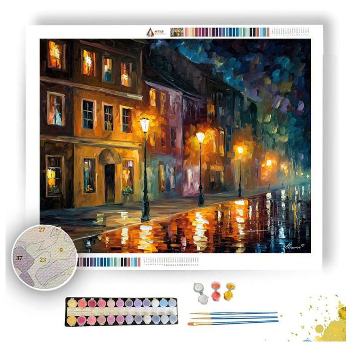 MOONLIT STREET CALM - Paint by Numbers Full Kit