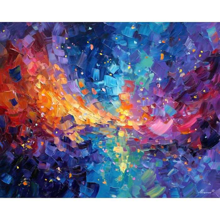 mental pause,emotional stillness,oil painting