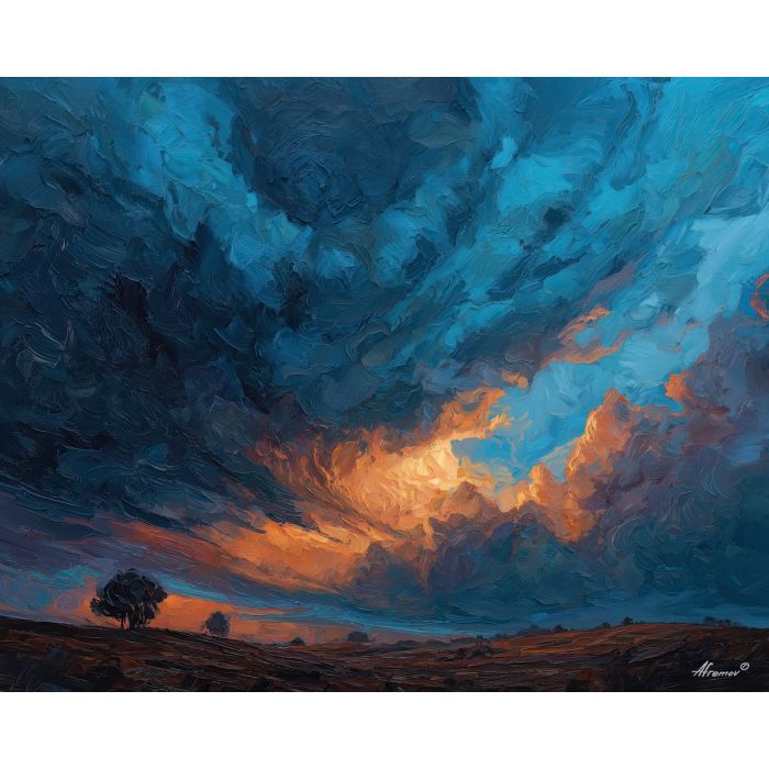 unsettled, form, scene, palette knife, oil painting, impasto, textured paint, layered pigment, scraped surface, thick strokes, expressive texture, hand painted, fine art, material depth, visual rhythm, atmospheric, color control, painterly surface