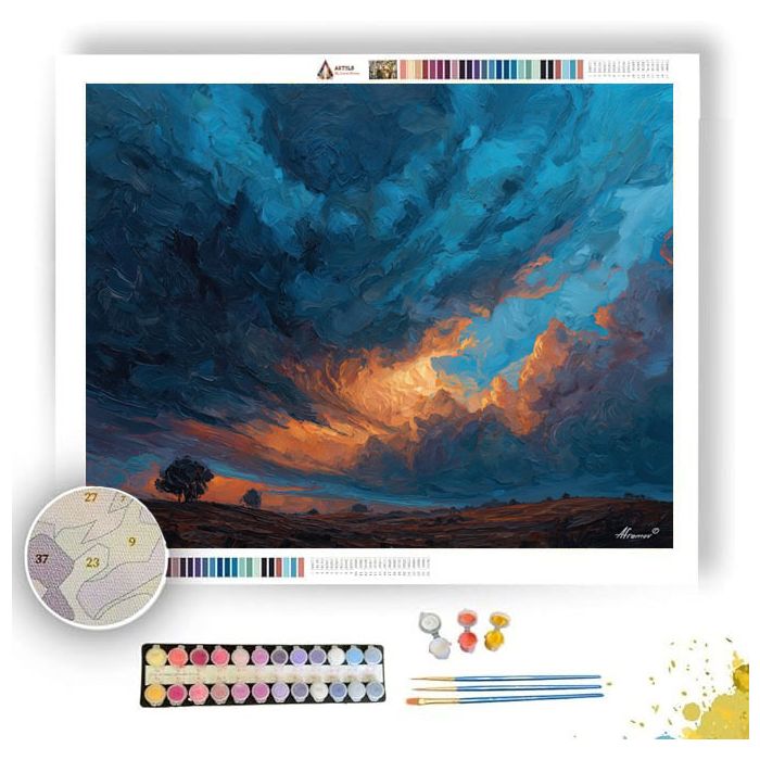 UNSETTLED FORM SCENE - Paint by Numbers Full Kit