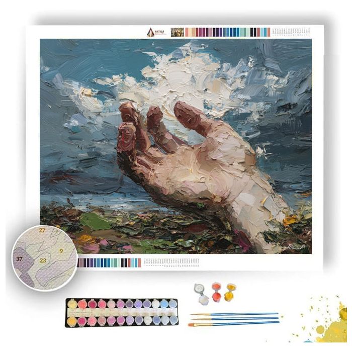 SKEWED GESTURE THOUGHT - Paint by Numbers Full Kit
