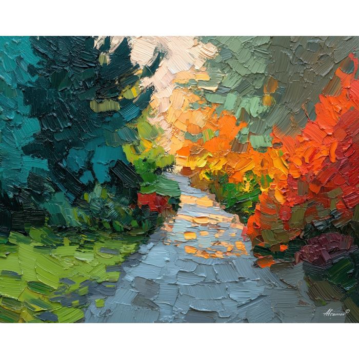 extended, angle, palette knife, oil painting, impasto, textured paint, layered pigment, scraped surface, thick strokes, expressive texture, hand painted, fine art, material depth, visual rhythm, atmospheric, color control, painterly surface