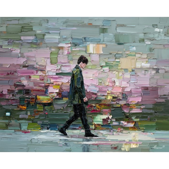 awkward, moment, palette knife, oil painting, impasto, textured paint, layered pigment, scraped surface, thick strokes, expressive texture, hand painted, fine art, material depth, visual rhythm, atmospheric, color control, painterly surface