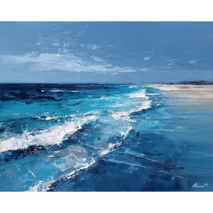 bent, horizon, palette knife, oil painting, impasto, textured paint, layered pigment, scraped surface, thick strokes, expressive texture, hand painted, fine art, material depth, visual rhythm, atmospheric, color control, painterly surface