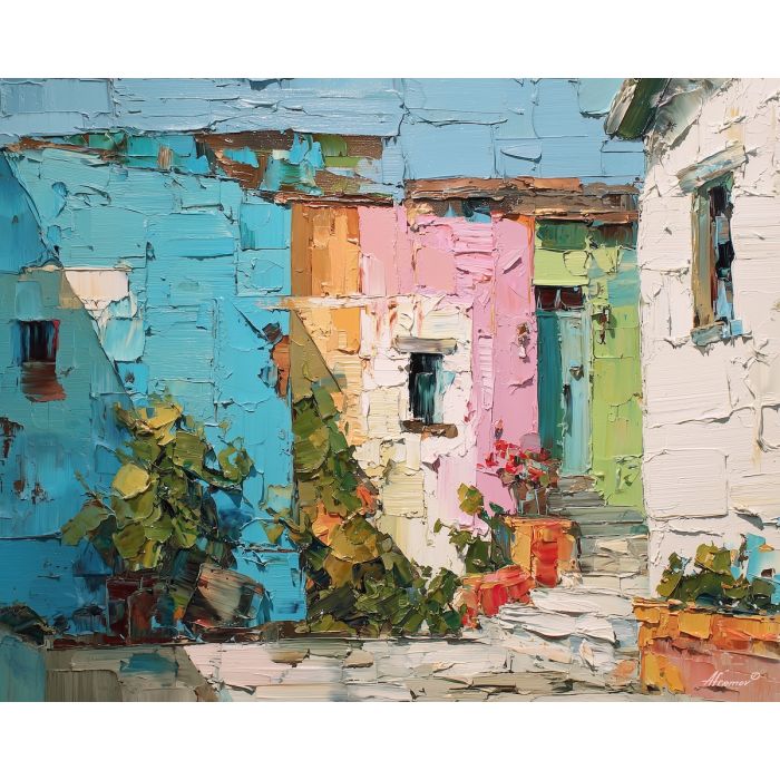 split, angle, palette knife, oil painting, impasto, textured paint, layered pigment, scraped surface, thick strokes, expressive texture, hand painted, fine art, material depth, visual rhythm, atmospheric, color control, painterly surface