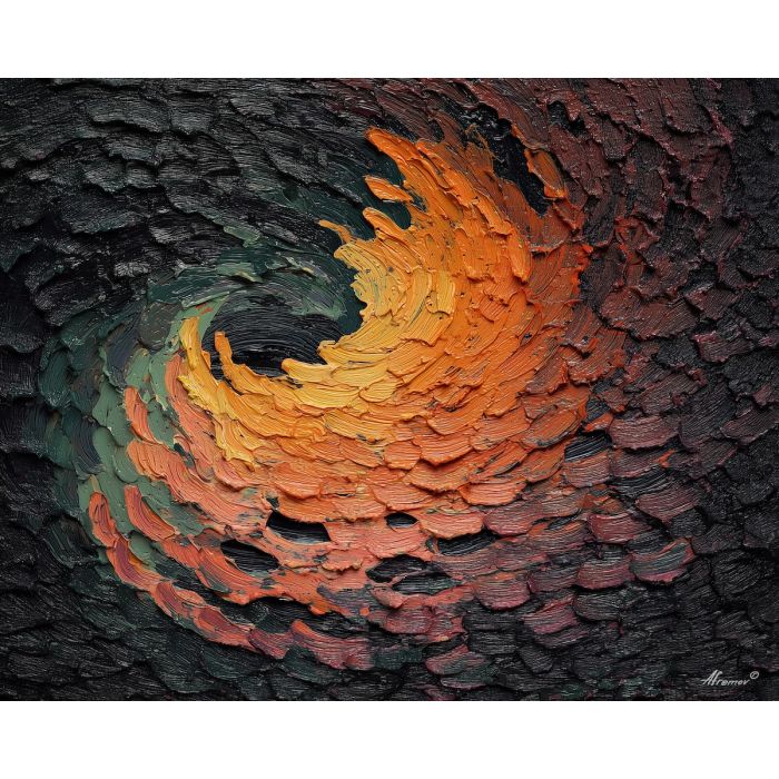 warped, shape, palette knife, oil painting, impasto, textured paint, layered pigment, scraped surface, thick strokes, expressive texture, hand painted, fine art, material depth, visual rhythm, atmospheric, color control, painterly surface