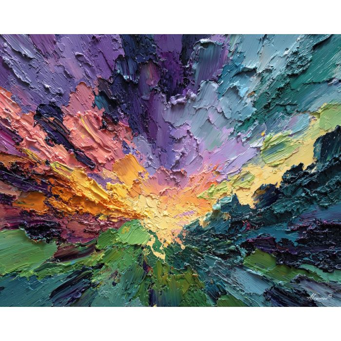 broken, axis, view, palette knife, oil painting, impasto, textured paint, layered pigment, scraped surface, thick strokes, expressive texture, hand painted, fine art, material depth, visual rhythm, atmospheric, color control, painterly surface