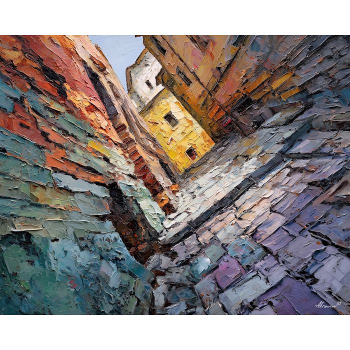 broken, angle, palette knife, oil painting, impasto, textured paint, layered pigment, scraped surface, thick strokes, expressive texture, hand painted, fine art, material depth, visual rhythm, atmospheric, color control, painterly surface