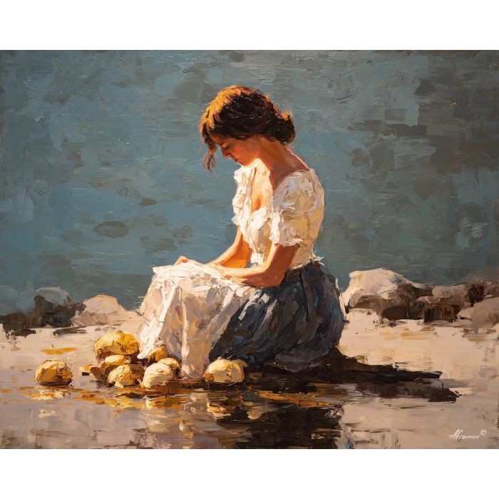 held, measured, palette knife, oil painting, impasto, thick paint, layered pigment, scraped texture, hand painted, fine art, expressive surface, material depth, painterly, atmospheric, visual rhythm, textured painting, studio art