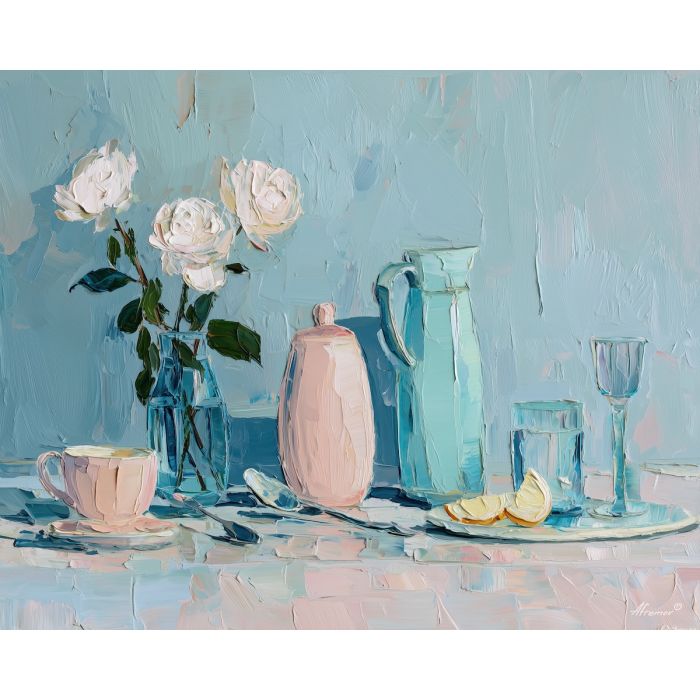 tender, calm, palette knife, oil painting, impasto, thick paint, layered pigment, scraped texture, hand painted, fine art, expressive surface, material depth, painterly, atmospheric, visual rhythm, textured painting, studio art