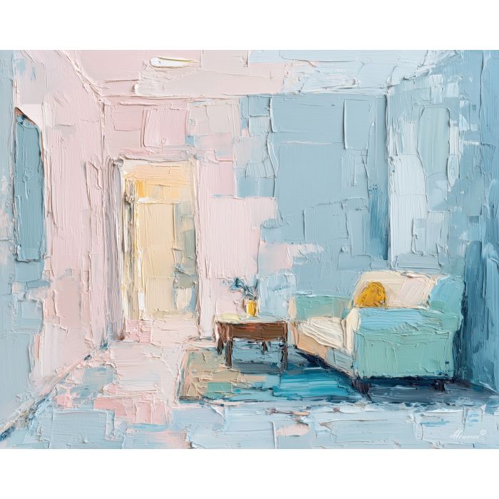 subtle, echoing, palette knife, oil painting, impasto, thick paint, layered pigment, scraped texture, hand painted, fine art, expressive surface, material depth, painterly, atmospheric, visual rhythm, textured painting, studio art