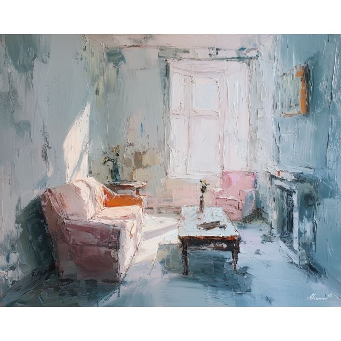 drifting, measured, palette knife, oil painting, impasto, thick paint, layered pigment, scraped texture, hand painted, fine art, expressive surface, material depth, painterly, atmospheric, visual rhythm, textured painting, studio art