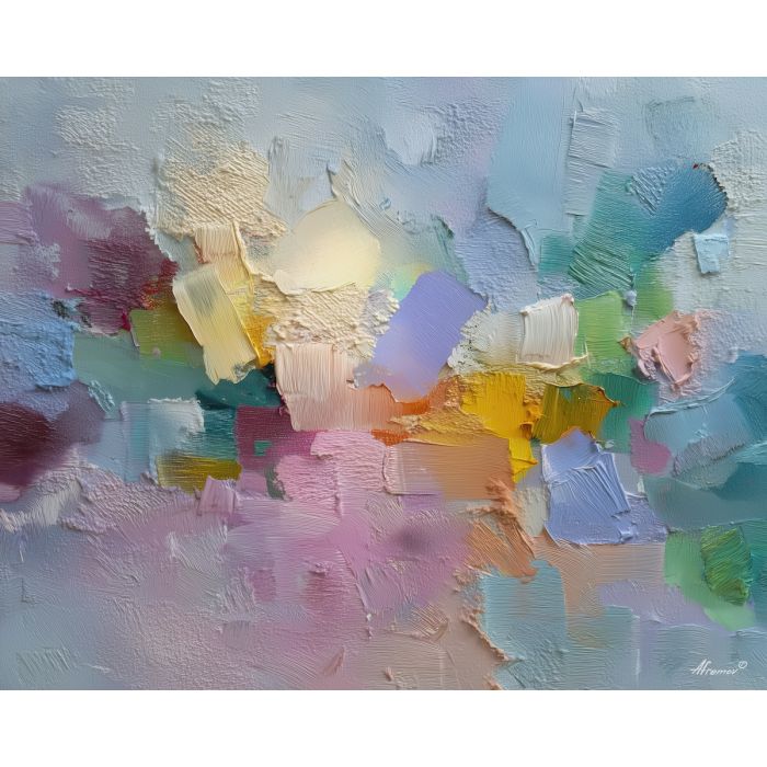 low, resting, palette knife, oil painting, impasto, thick paint, layered pigment, scraped texture, hand painted, fine art, expressive surface, material depth, painterly, atmospheric, visual rhythm, textured painting, studio art