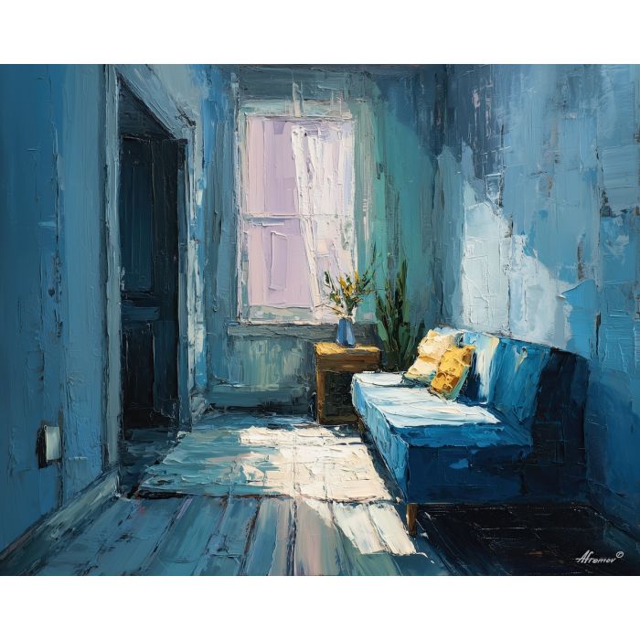 hidden, narrow, palette knife, oil painting, impasto, thick paint, layered pigment, scraped texture, hand painted, fine art, expressive surface, material depth, painterly, atmospheric, visual rhythm, textured painting, studio art