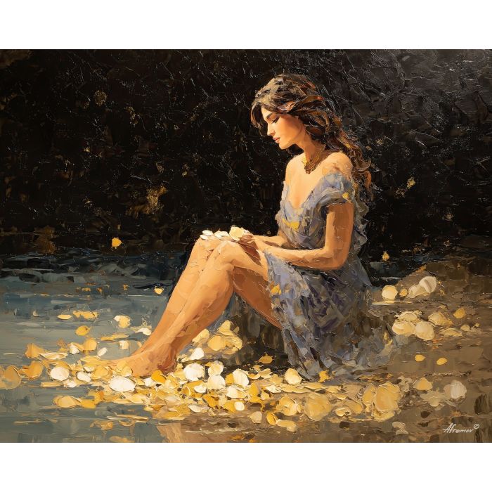 luminous, drifting, palette knife, oil painting, impasto, thick paint, layered pigment, scraped texture, hand painted, fine art, expressive surface, material depth, painterly, atmospheric, visual rhythm, textured painting, studio art