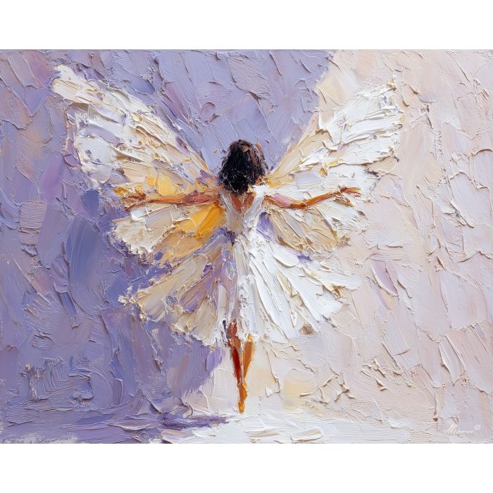 light, wing, palette knife, oil painting, impasto, textured paint, layered pigment, scraped surface, thick strokes, expressive texture, hand painted, fine art, material depth, visual rhythm, atmospheric, color control, painterly surface