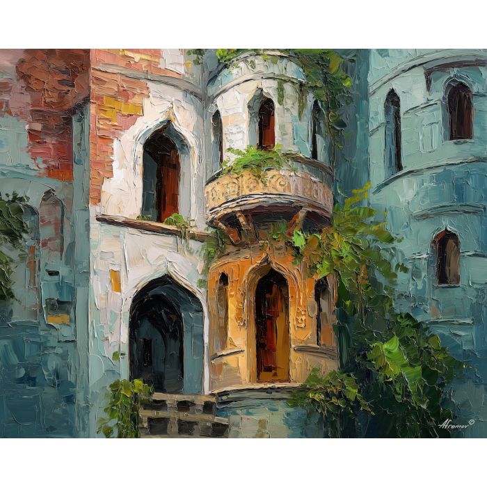 curved, mark, palette knife, oil painting, impasto, textured paint, layered pigment, scraped surface, thick strokes, expressive texture, hand painted, fine art, material depth, visual rhythm, atmospheric, color control, painterly surface