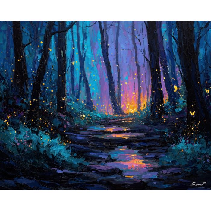 glowing, glow, presence, palette knife, oil painting, impasto, textured paint, layered pigment, scraped surface, thick strokes, expressive texture, hand painted, fine art, material depth, visual rhythm, atmospheric, color control, painterly surface