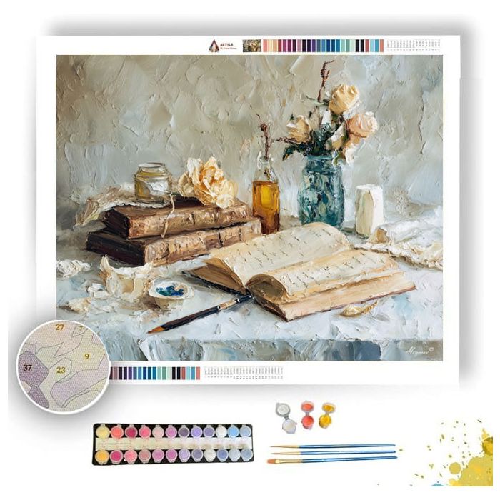 DELICATE SCRIPT - Paint by Numbers Full Kit