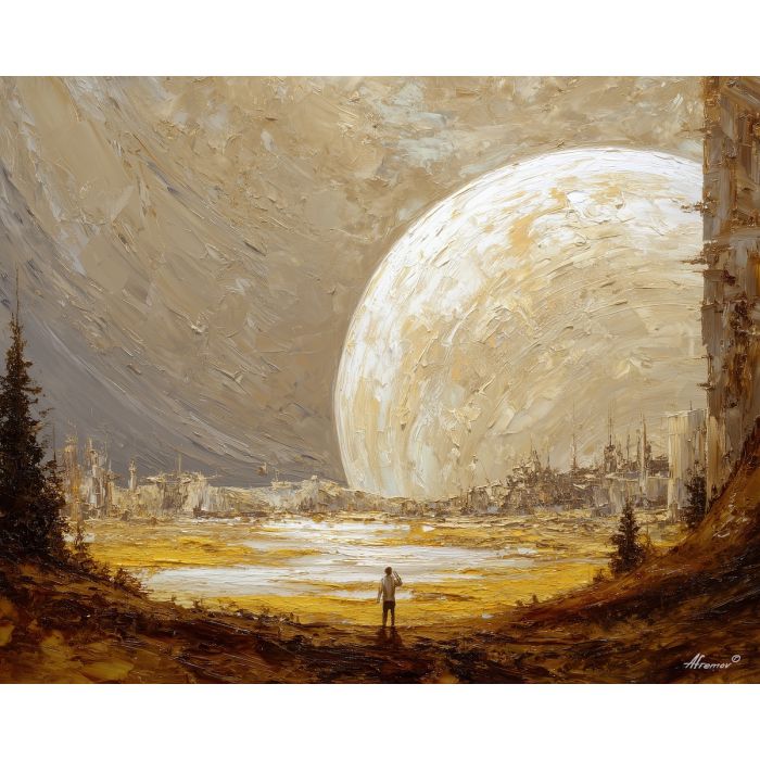 unknown, visitor, palette knife, oil painting, impasto, textured paint, layered pigment, scraped surface, thick strokes, expressive texture, hand painted, fine art, material depth, visual rhythm, atmospheric, color control, painterly surface