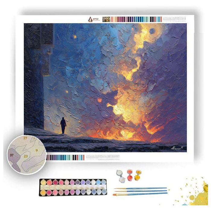 FOREIGN FIGURE ARRIVAL - Paint by Numbers Full Kit