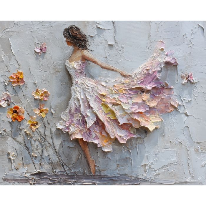 delicate, moment, palette knife, oil painting, impasto, textured paint, layered pigment, scraped surface, thick strokes, expressive texture, hand painted, fine art, material depth, visual rhythm, atmospheric, color control, painterly surface