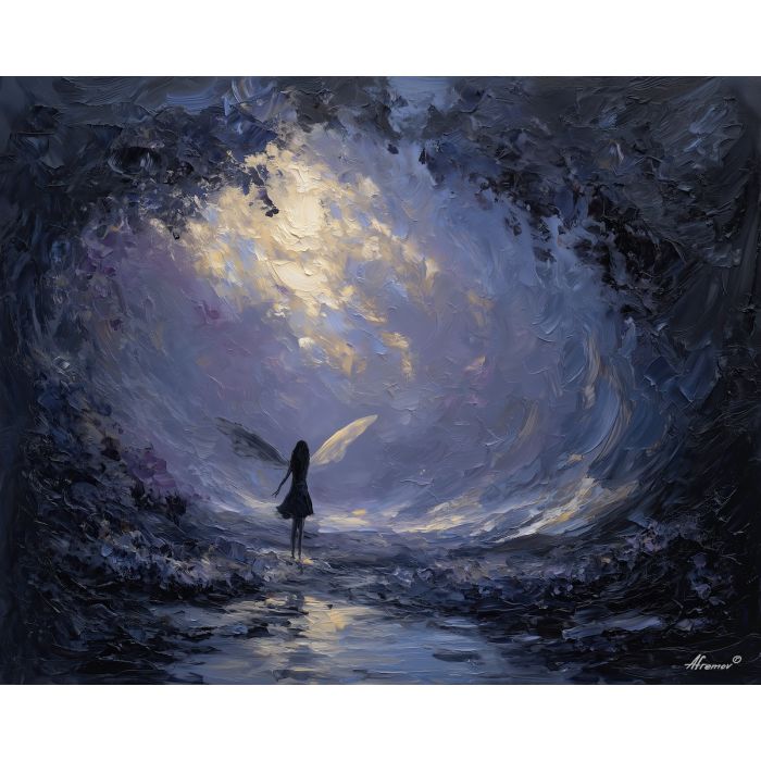 secret, form, palette knife, oil painting, impasto, textured paint, layered pigment, scraped surface, thick strokes, expressive texture, hand painted, fine art, material depth, visual rhythm, atmospheric, color control, painterly surface