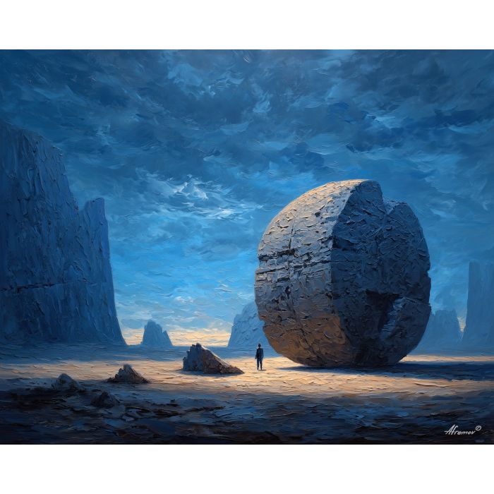 remote, light, palette knife, oil painting, impasto, textured paint, layered pigment, scraped surface, thick strokes, expressive texture, hand painted, fine art, material depth, visual rhythm, atmospheric, color control, painterly surface