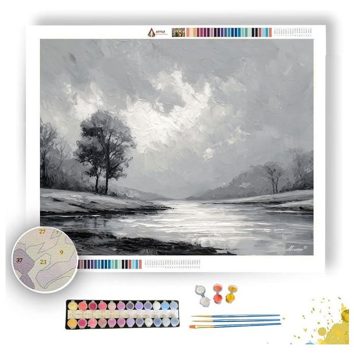 UNIFIED SURFACE TONE BW - Paint by Numbers Full Kit