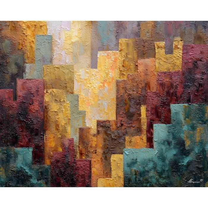 layered, script, palette knife, oil painting, impasto, textured paint, layered pigment, scraped surface, thick strokes, expressive texture, hand painted, fine art, material depth, visual rhythm, atmospheric, color control, painterly surface