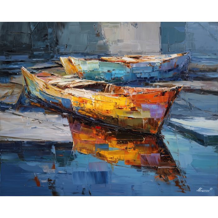 anchored, collision, oversized abstract, bold forms, palette knife, oil painting, impasto, thick paint, layered pigment, textured surface, large scale art, expressive abstraction, heavy texture, dynamic composition, painterly surface, material depth, contemporary abstract