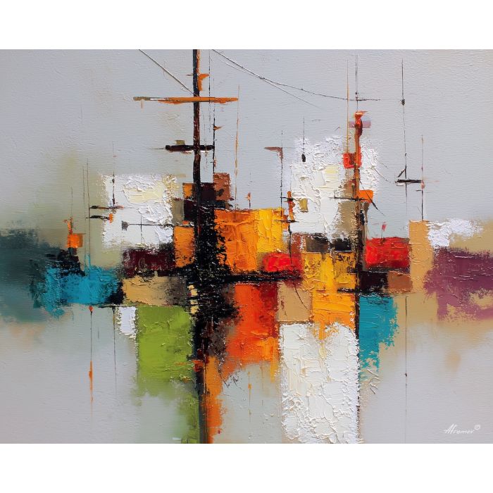 anchored, structure, oversized abstract, bold forms, palette knife, oil painting, impasto, thick paint, layered pigment, textured surface, large scale art, expressive abstraction, heavy texture, dynamic composition, painterly surface, material depth, contemporary abstract