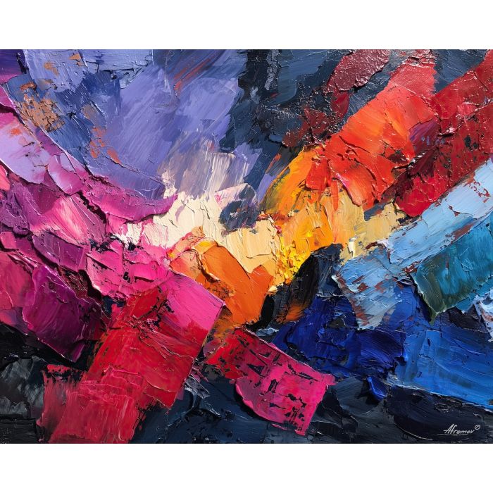 bold, weighted, edge, oversized abstract, bold forms, palette knife, oil painting, impasto, thick paint, layered pigment, textured surface, large scale art, expressive abstraction, heavy texture, dynamic composition, painterly surface, material depth, contemporary abstract