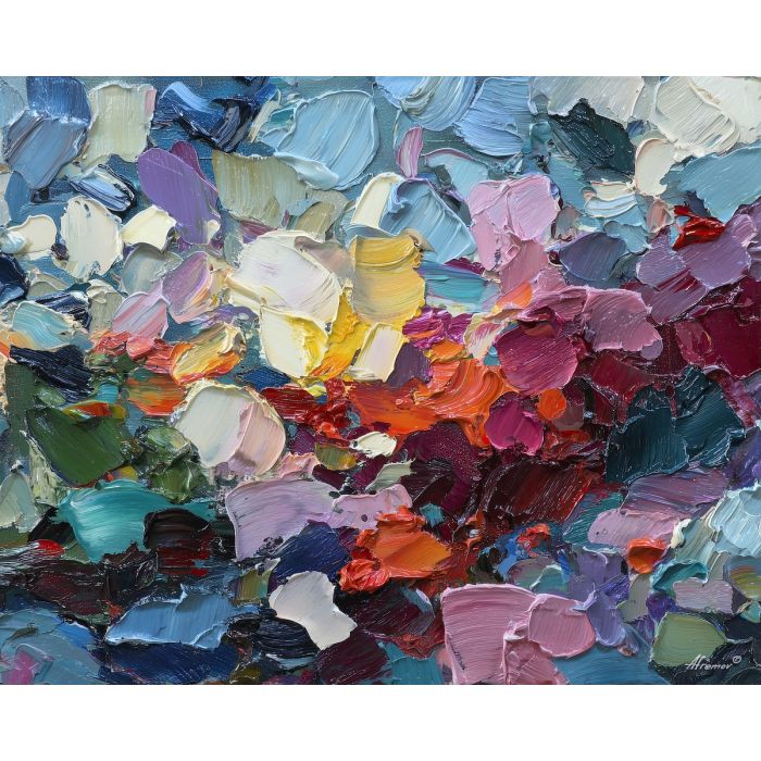 loose, dense, layer, oversized abstract, bold forms, palette knife, oil painting, impasto, thick paint, layered pigment, textured surface, large scale art, expressive abstraction, heavy texture, dynamic composition, painterly surface, material depth, contemporary abstract