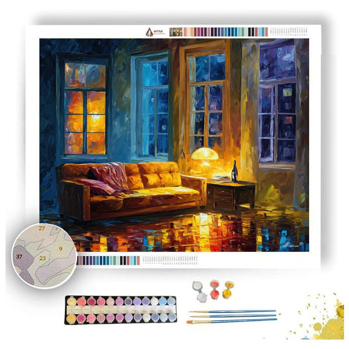 AMBER NIGHT INTERIOR - Paint by Numbers Full Kit