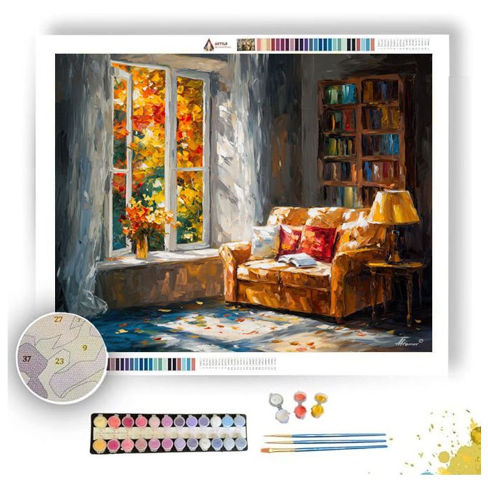 AUTUMN WINDOW LIGHT - Paint by Numbers Full Kit