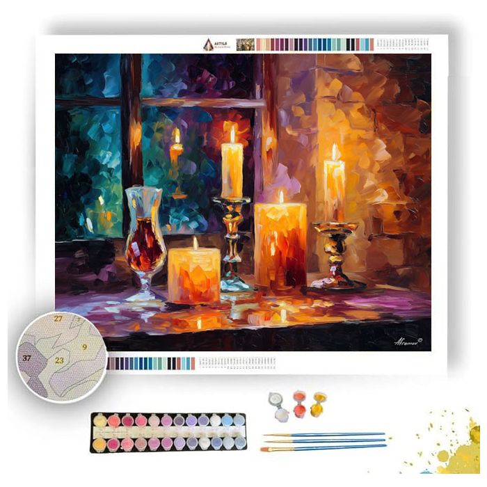 CANDLE SOFT EVENING - Paint by Numbers Full Kit