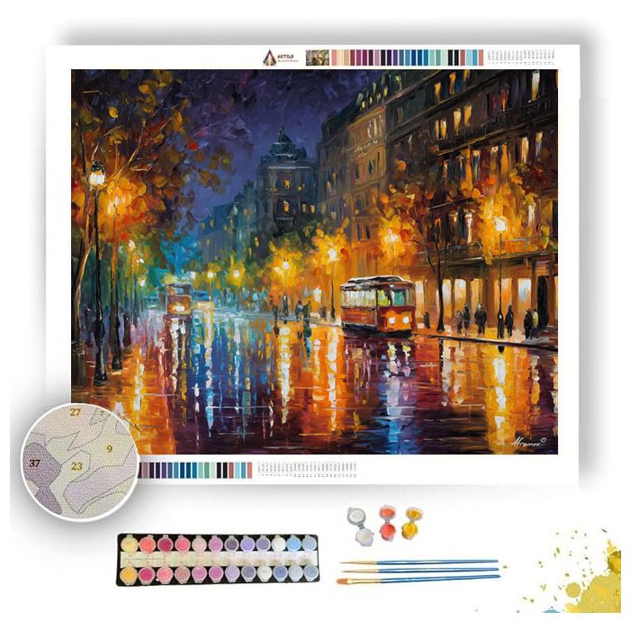CITY AFTER RAIN - Paint by Numbers Full Kit