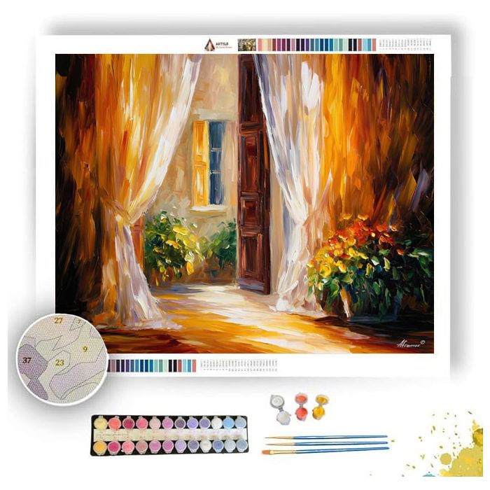 CURTAIN LIGHT MORNING - Paint by Numbers Full Kit