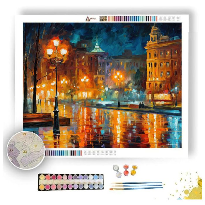 EMPTY SQUARE NIGHT - Paint by Numbers Full Kit
