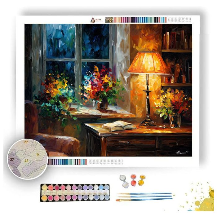 EVENING LAMP CORNER - Paint by Numbers Full Kit