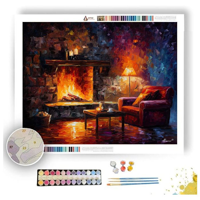 FIRESIDE DUSK - Paint by Numbers Full Kit