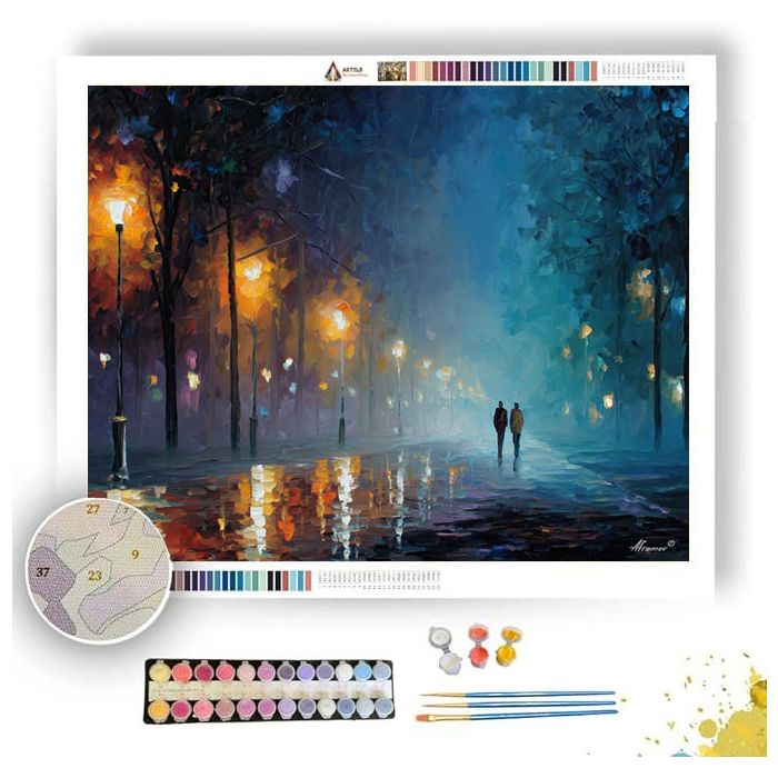 FOGBOUND NIGHT WALK - Paint by Numbers Full Kit